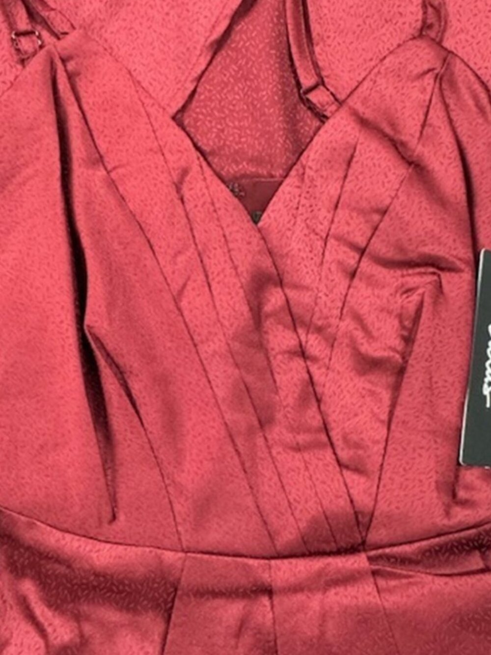 NWT Lulus Just a Dash Burgundy Satin High-Low Midi Dress (size XS) - Picture 6 of 9